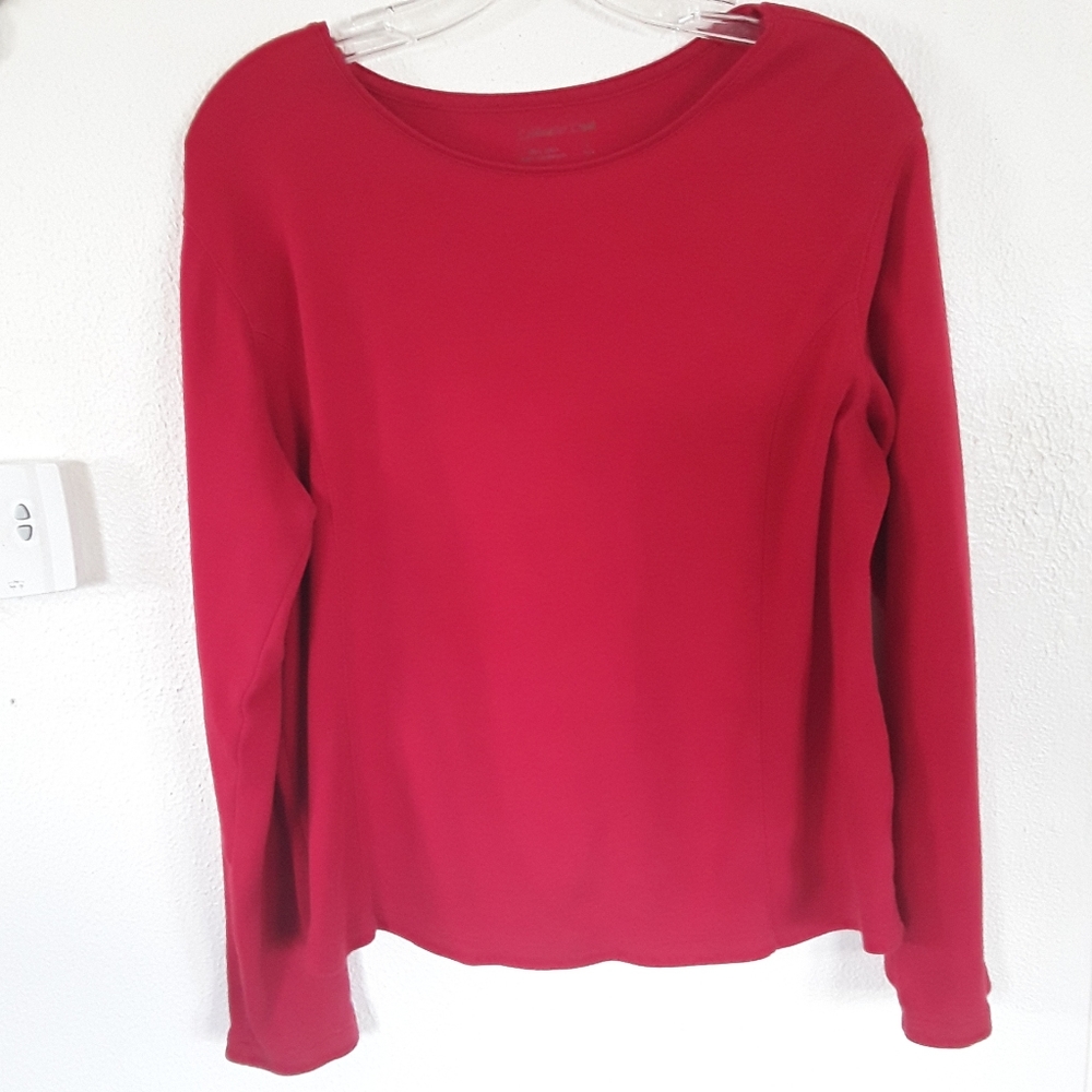 Coldwater Creek Red long sleeve blouse, Large